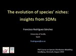 The evolution of species’ niches: insights from SDMs